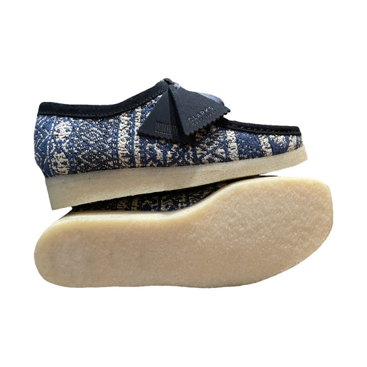 Blue Fabric Wallabee Boot