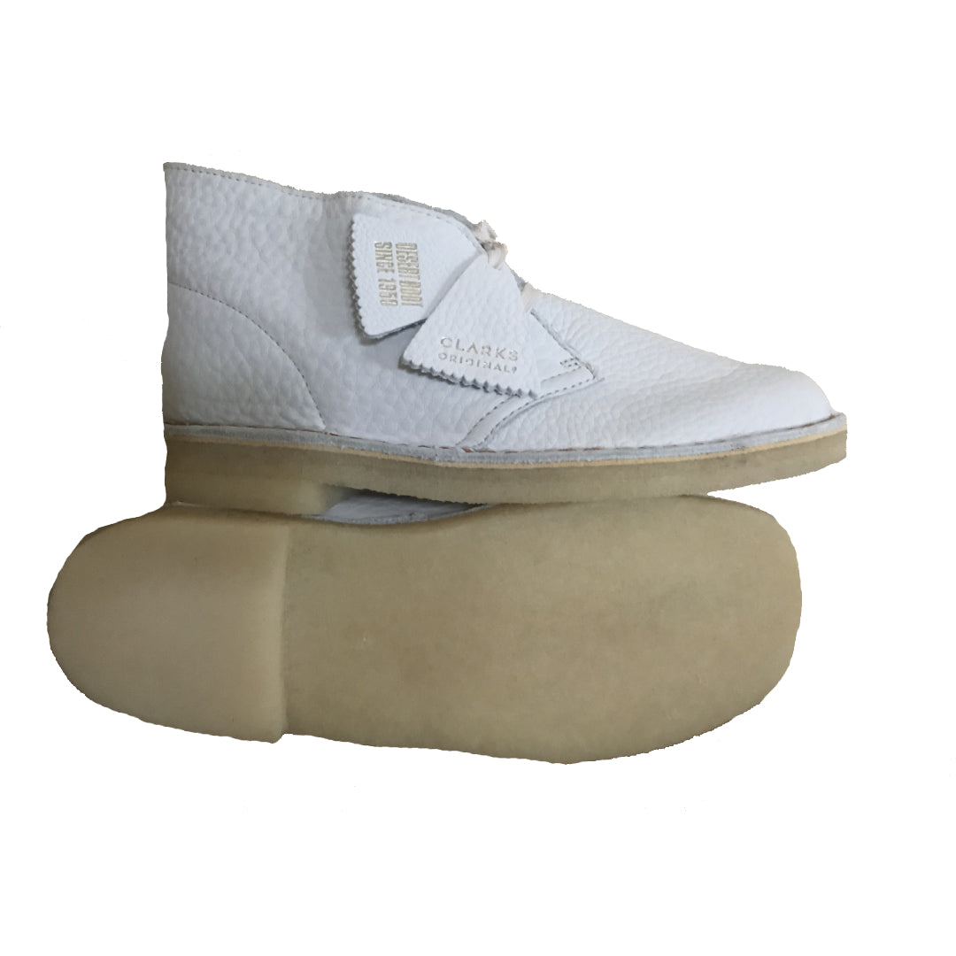 White Leather Desert Boot
