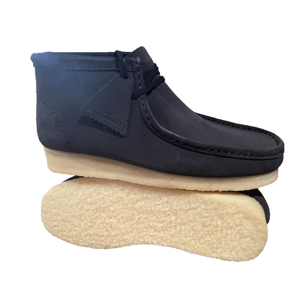 Dark Blue Suede Wallabee Boot