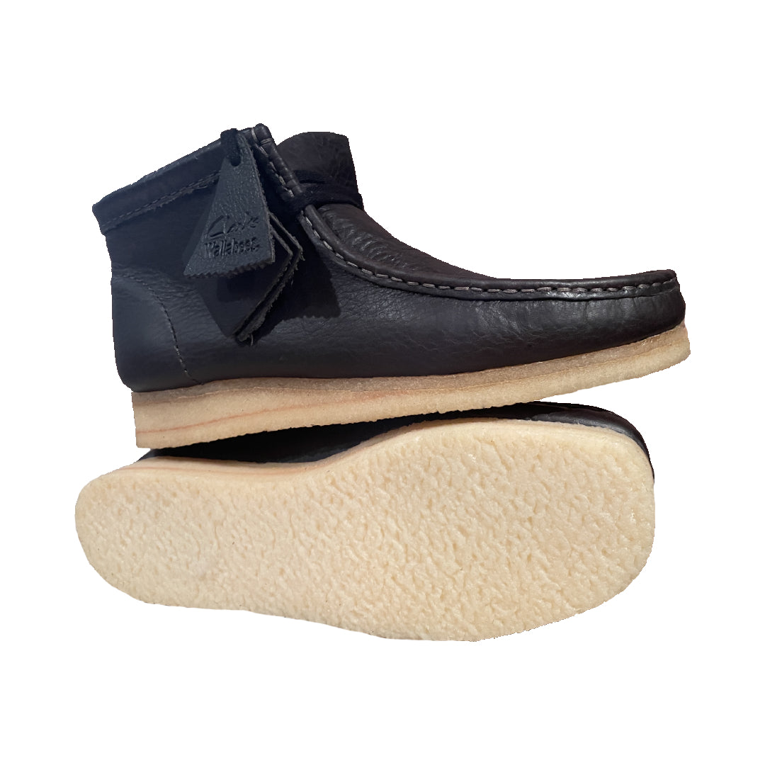 Charcoal Leather Wallabee Boot