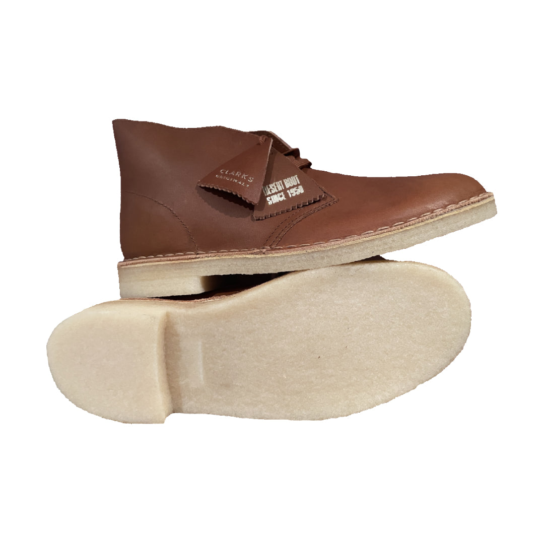 Dark Tan Leather Desert Boot