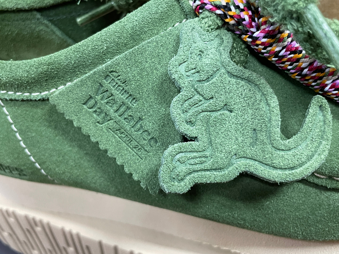 Green Suede Wallabee Boot