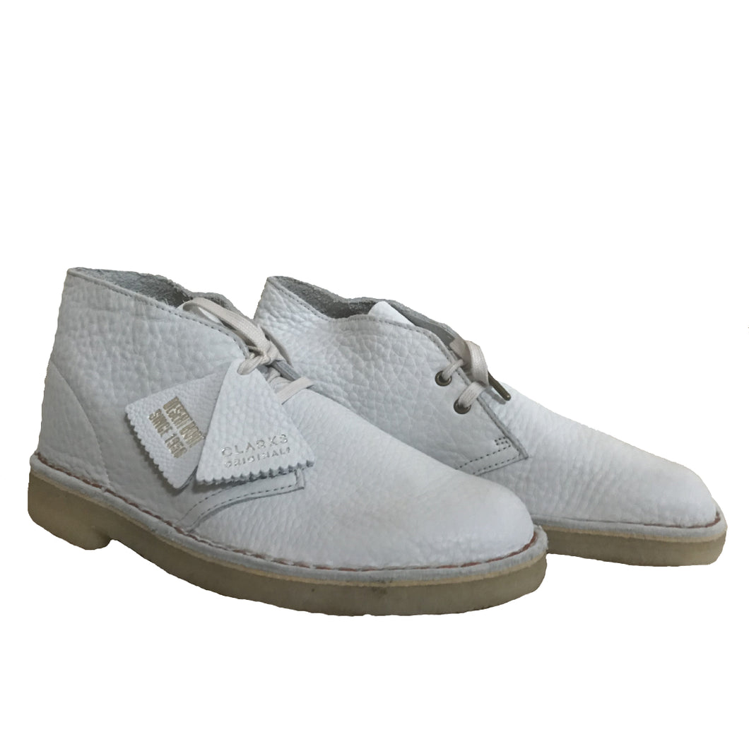 White Leather Desert Boot